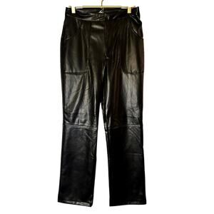 **NWT** Hem + Thread - Black Leather Pants